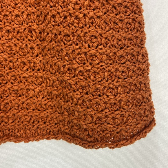 Aerie Sleeveless Crochet Sweater Burn Orange Size L - Picture 4 of 8